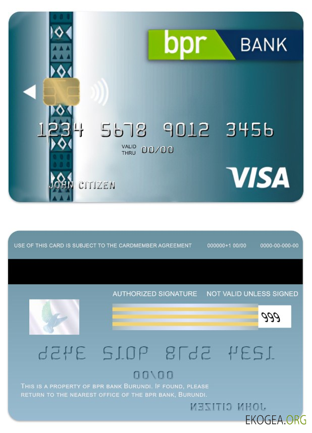 Carte de crédit classique visa bancaire Burundi BPR